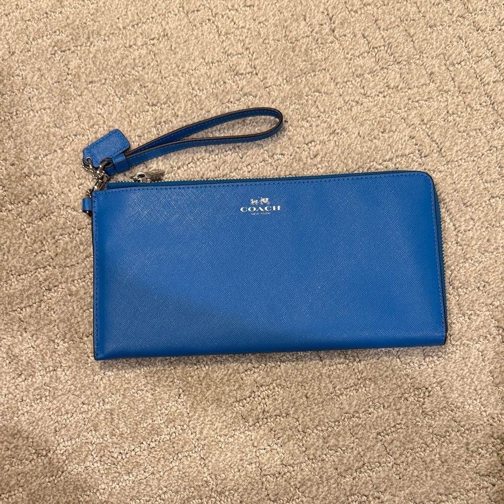 Coach Vibrant Blue Wristlet